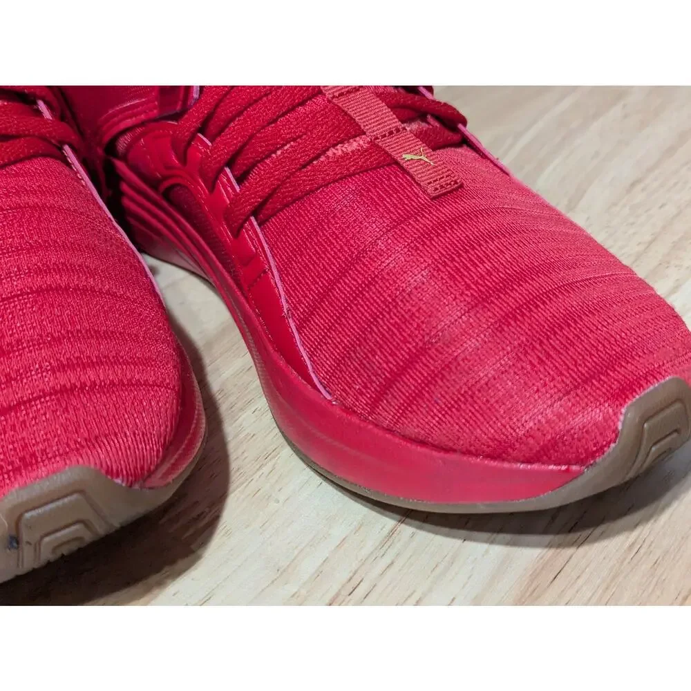 Puma Softride Sneakers Womens 9.5 Red Mesh SoftFoam+ Running Walking Shoes